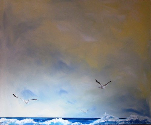 'ocean meditation' 20x20 acrylic ... SOLD