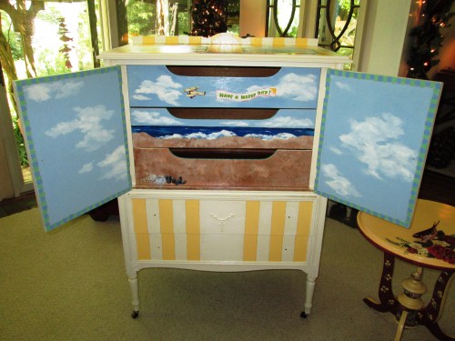 Inside of Beach Dresser