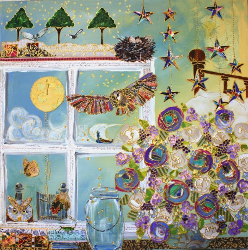 'At the Edge of a Dream' 20x20 Acrylic & Mixed Media ... SOLD