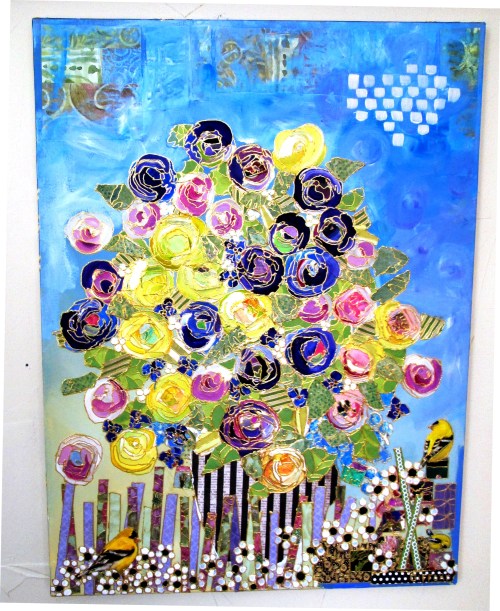 'Goldfinch' 18x24 acrylic & mixed media ... $350