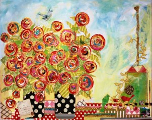 'housewarming' 24"x30" acrylic on stretched canvas... 